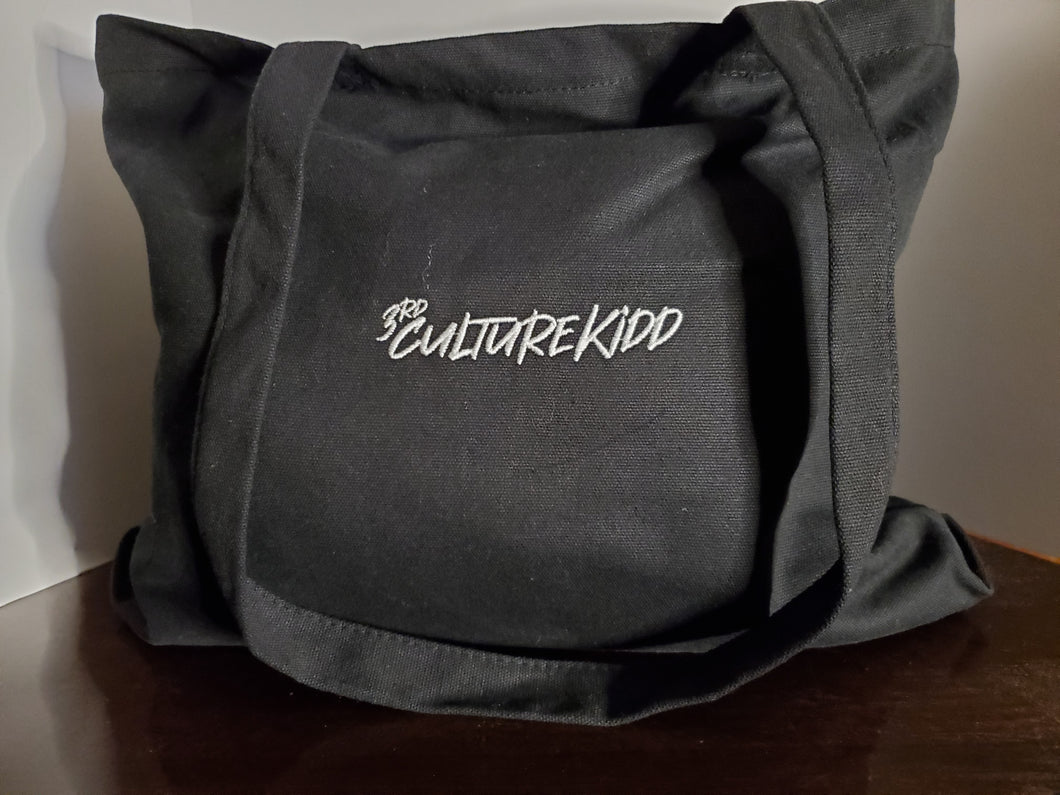 Black Tote with White Logo